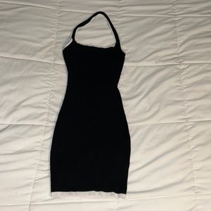 Super down knit halter dress